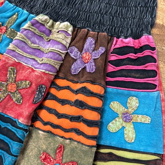 Floral smocked patchwork halter dress - Picture 2 of 10